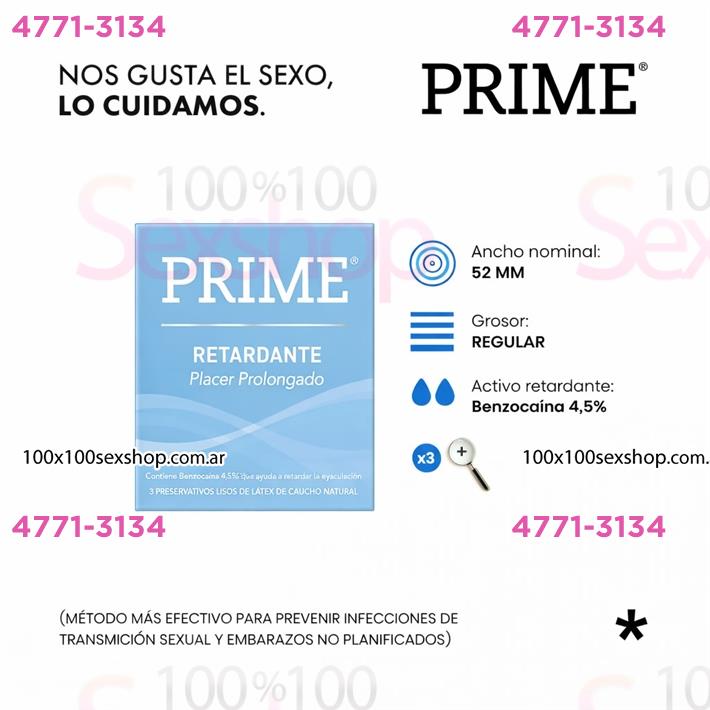 Cód: CA FP RETARD - Preservativo Prime Retardante - $ 6000